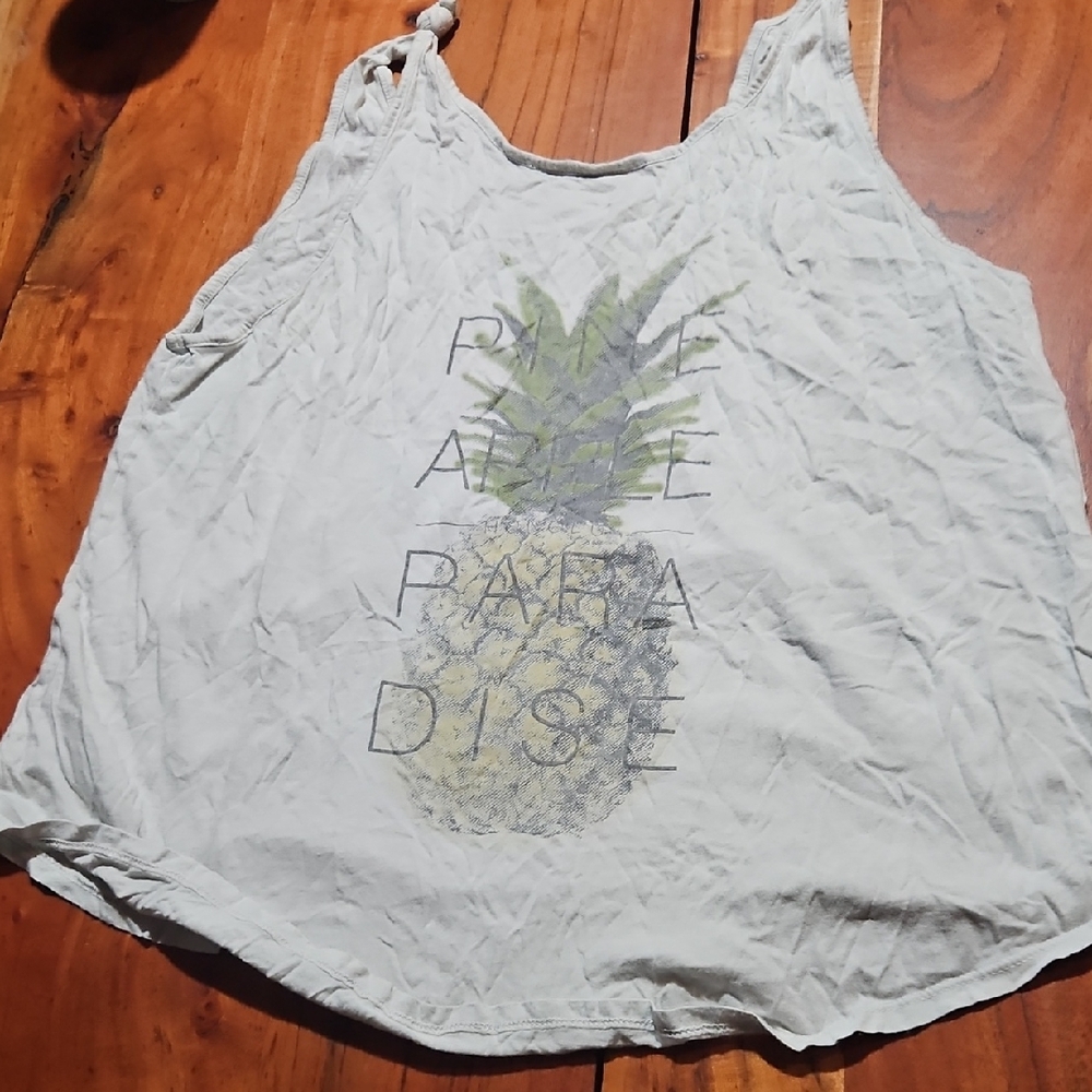 Women’s Pineapple Graphic Tank Top - Cream